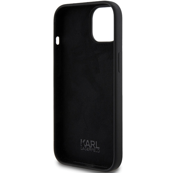 Etui Karl Lagerfeld KLHCP15SSKSBMCK iPhone 15 6.1" czarny/black hardcase Silicone Karl Script Case