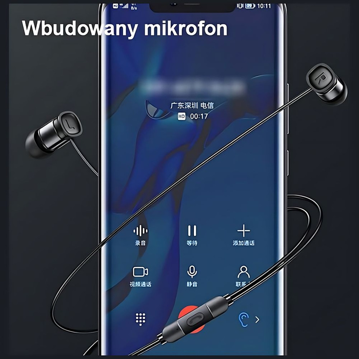 USAMS Słuchawki EP-46 USB-C czarny/black 1,2m HSEP4603