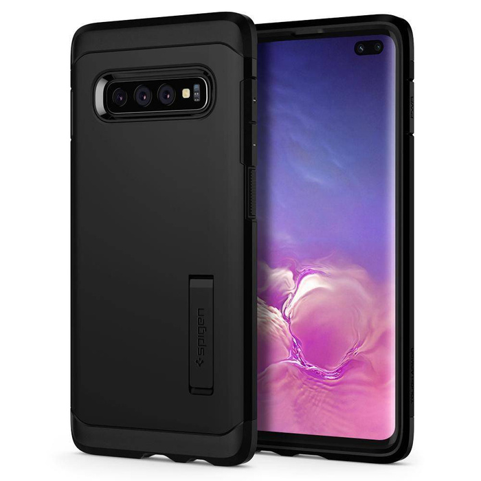 Etui Spigen Galaxy S10+ Plus Tough Armor Czarne Case Samsung