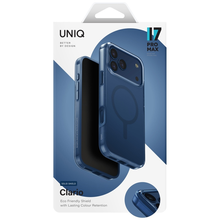 Etui UNIQ Clario do iPhone 17 Pro Max    Magclick Charging niebieski