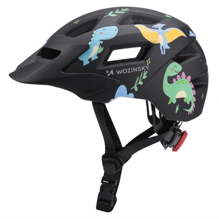 Kask rowerowy dziecięcy MTB Wozinsky z odpinanym daszkiem XS - czarny