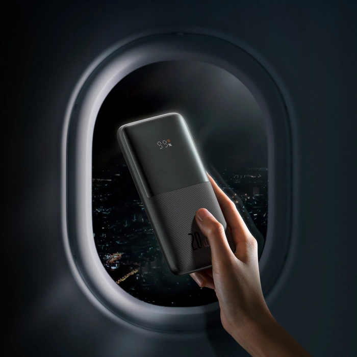 Powerbank Baseus Bipow Pro 10000mAh 20W czarny z kablem USB-A - USB-C 0.3m