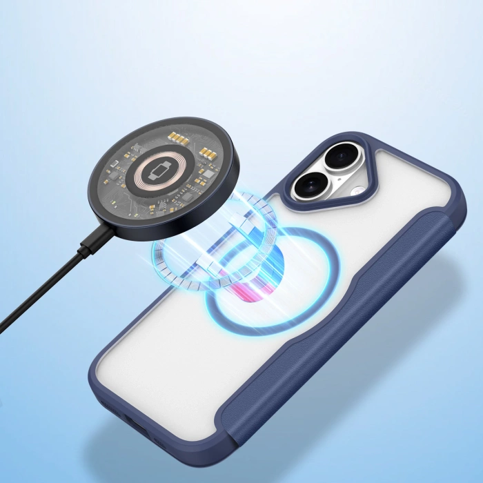 Etui Dux Ducis iPhone 17 Air Skin X Pro z MagSafe i portfelem Niebieskie