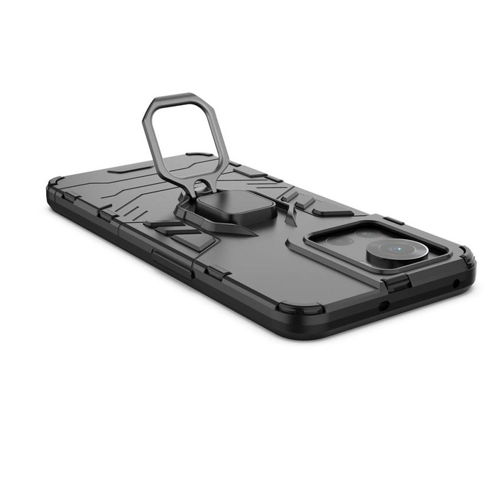 Ring Armor pancerne hybrydowe etui pokrowiec + magnetyczny uchwyt OnePlus Ace czarny