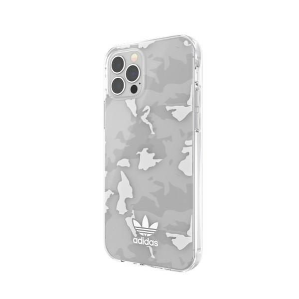 Adidas OR SnapCase Camo iPhone 12/12 Pro przezroczysty/biały 43705