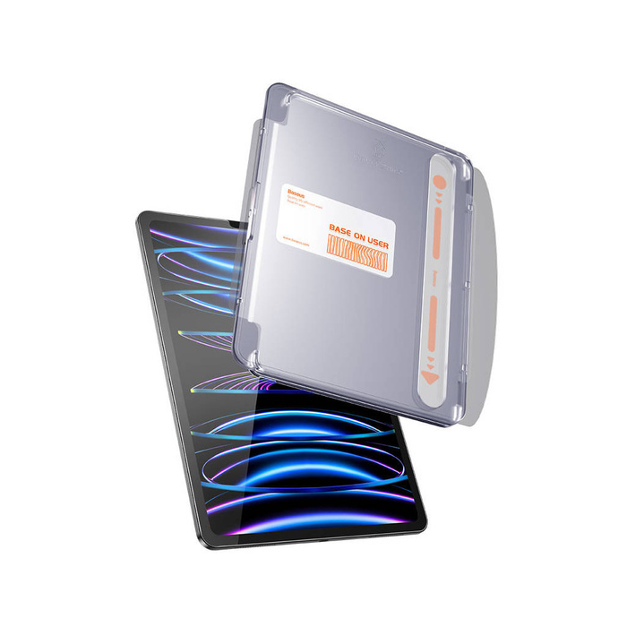 Szkło hartowane Baseus Crystal do iPad Pro 12.9'' (2018 / 2020 / 2021 / 2022) + zestaw montażowy - przezroczyste