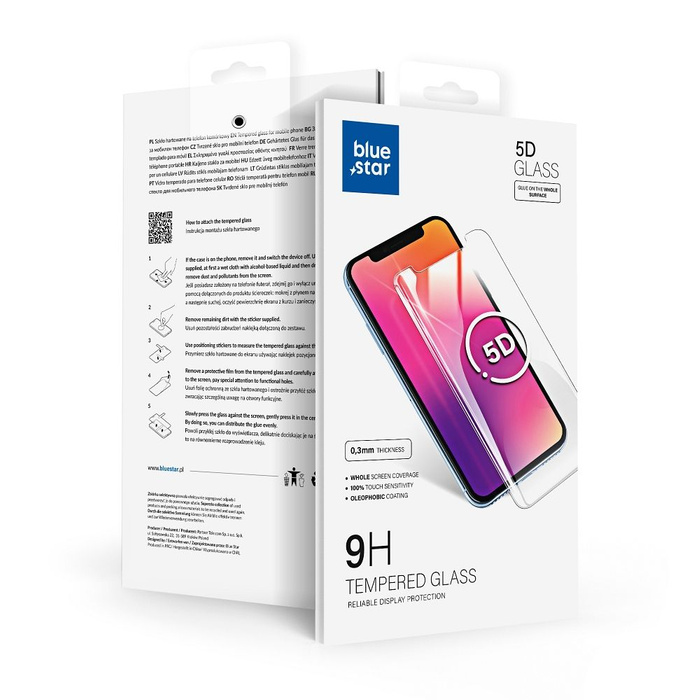 Szkło hartowane do Huawei P30 PRO (full glue / case friendly) Blue Star 5D czarne