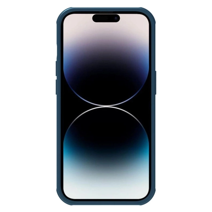 Nillkin Super Frosted Shield Pro Magnetic Case etui iPhone 14 Pro z MagSafe magnetyczne niebieski