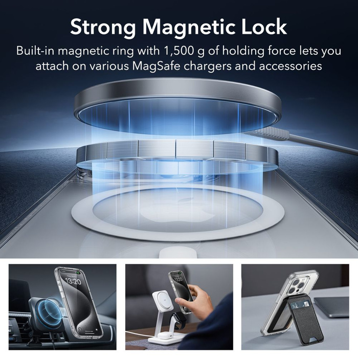 Etui ESR CLASSIC PRO SET HALOLOCK MAGSAFE IPHONE 15 PRO CLEAR