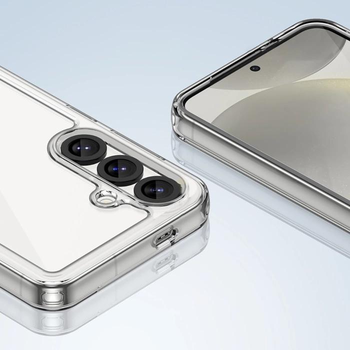 Etui Outer Space Case na Samsung Galaxy S25 Edge pokrowiec z elastyczną ramką - przezroczyste