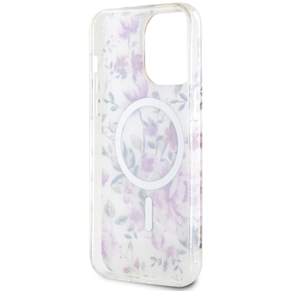 Etui Guess GUHMP14XHCFWST iPhone 14 Pro Max 6.7" transparent hardcase Flower MagSafe Case