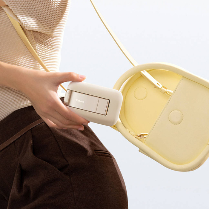 Regulowany stojak na telefon z lusterkiem Baseus Seashell Series - fioletowy