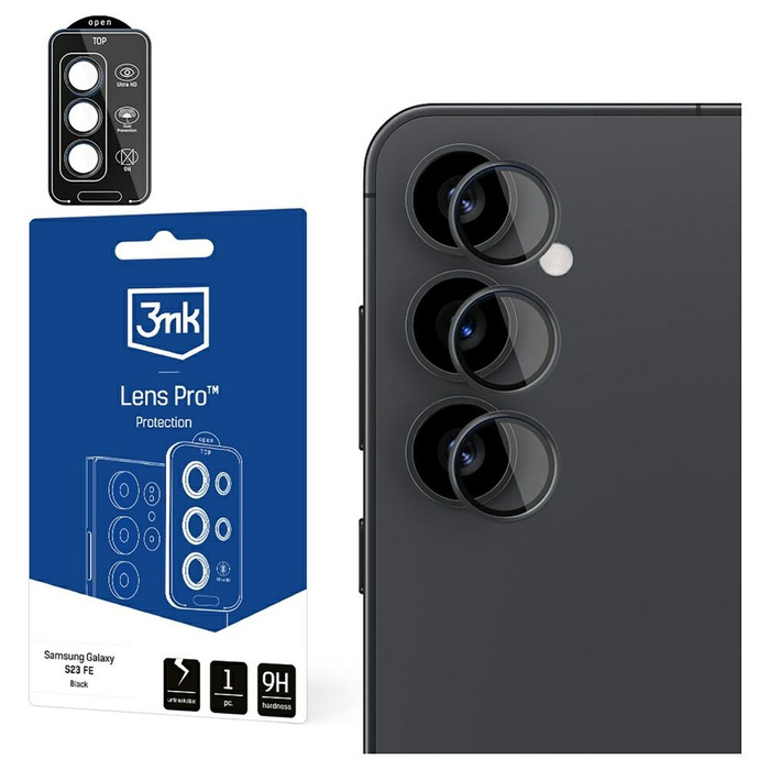 Ochrona na obiektyw aparatu 3MK Lens  Protection Pro Black do Samsung Galaxy S25 czarny/black