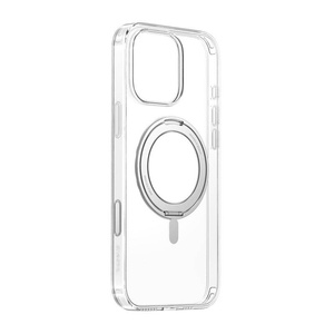 Magnetyczne etui iPhone16 Pro ze stojakiem Baseus SkyRing 360° (przezroczyste)