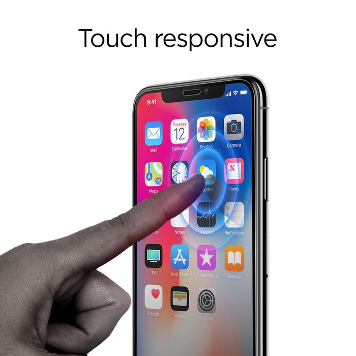 Szkło Hartowane SPIGEN Glass FC 2-Pack IPHONE 11 PRO X XS BLACK