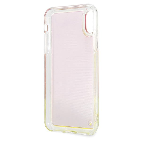 Etui Guess iPhone X XS różowe Pink hard Case California Glow in the dark
