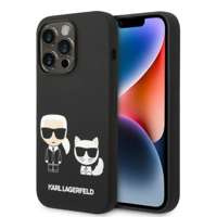 Etui KARL LAGERFELD Apple iPhone 14 Pro Max Liquid Silicone Karl & Choupette Magsafe Czarny Hardcase