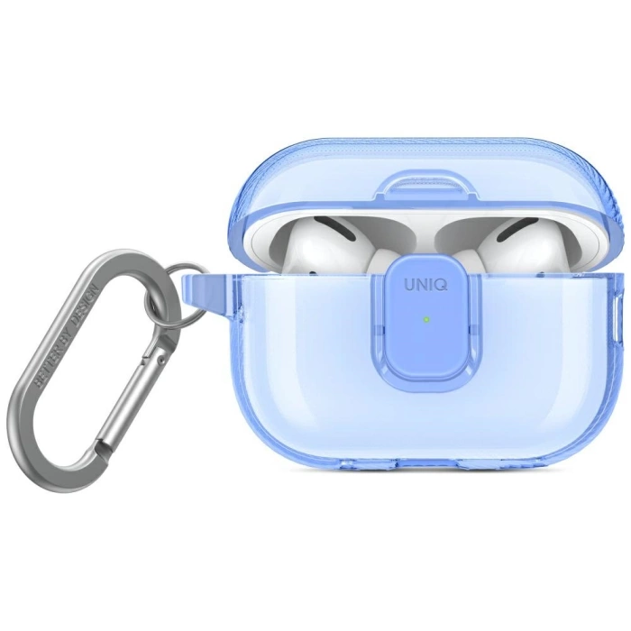Etui UNIQ AirPods Pro 2 Glase Pro Lock Case Niebieski