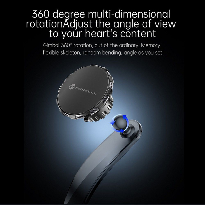 Uchwyt na telefon do samochodu magnetyczny Forcell F-Grip MagFlex do szyby / deski / kratki czarny