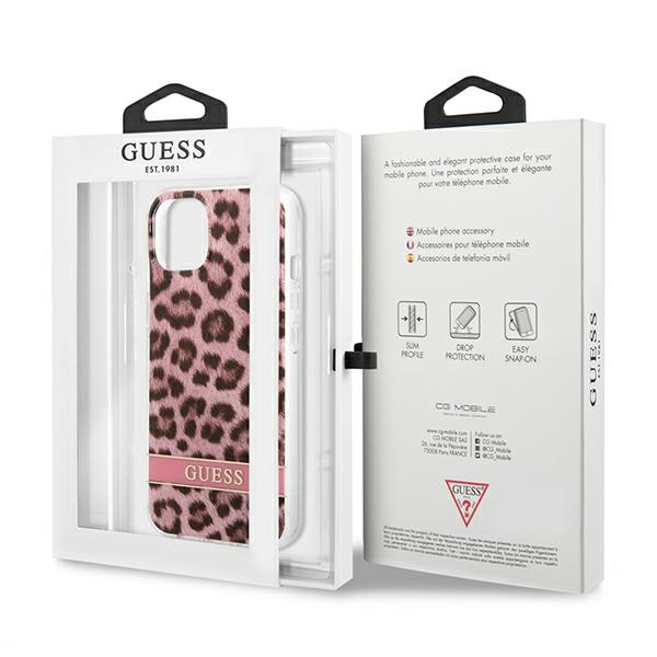 Etui GUESS Apple iPhone 13 Mini Leopard Różowy Hardcase