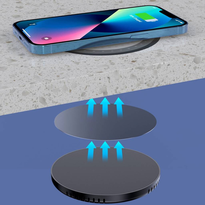 Choetech ładowarka indukcyjna 10W + ładowarka i kabel zasilający czarny (T590-F)