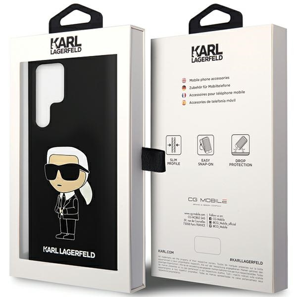 Etui Karl Lagerfeld KLHCS24LSNIKBCK S24 Ultra S928 hardcase czarny/black Silicone Ikonik Case