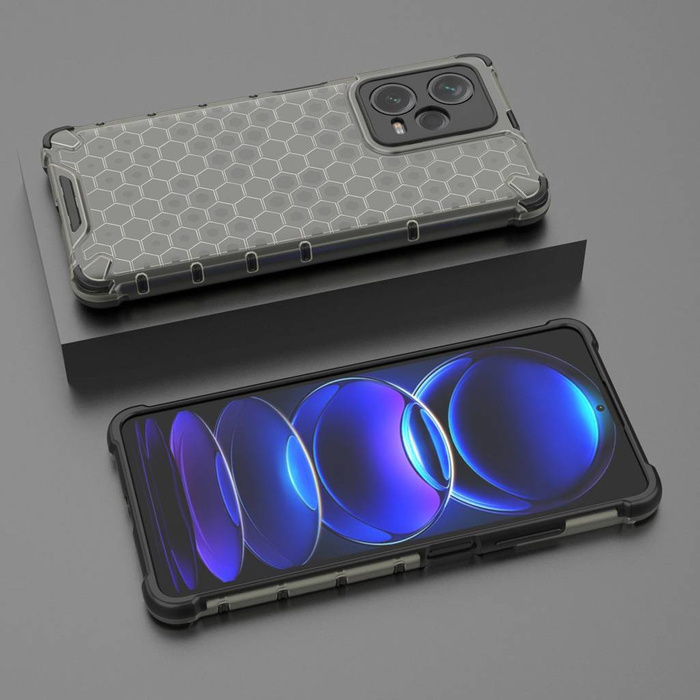 Etui Honeycomb etui do Xiaomi Redmi Note 12 Pro+ pancerny hybrydowy pokrowiec czarne Case