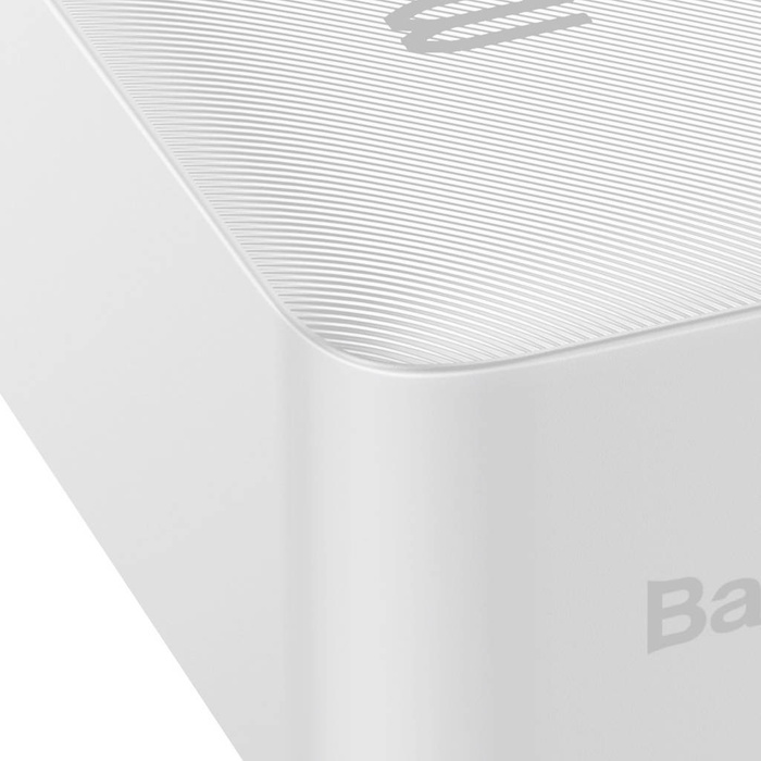 Baseus Bipow powerbank z szybkim ładowaniem 30000mAh 20W biały (Overseas Edition) + kabel USB-A - Micro USB 0.25m biały (PPBD050402)