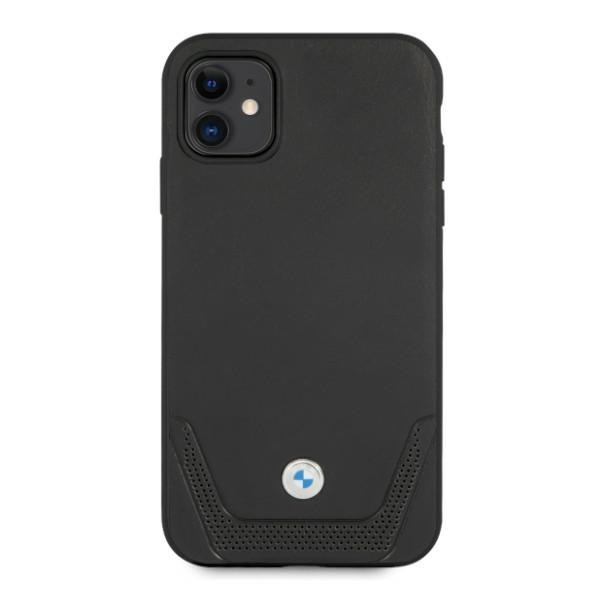 Etui BMW Apple iPhone 11 Leather Perforate Czarny Hardcase CASE