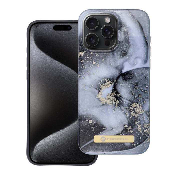 FORCELL F-PROTECT Mirage futerał kompatybilny z MagSafe do IPHONE 15 Pro Max marble mist