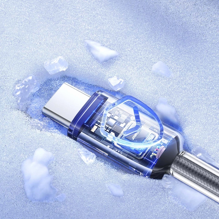 Kabel Joyroom S-A42 Crystal-Clear Series 60W USB-C - USB-C 1,2m - czarny