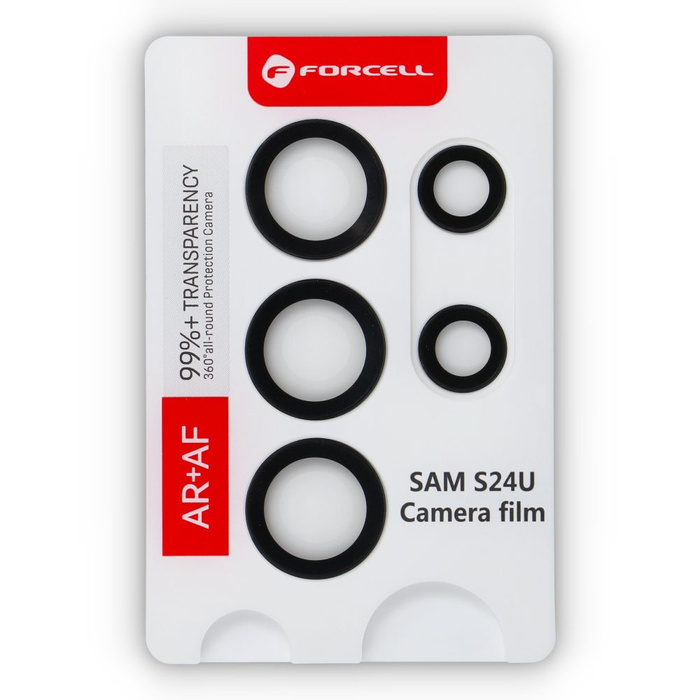 Szkło hartowane na aparat do Samsung S24 Ultra Forcell Premium czarne