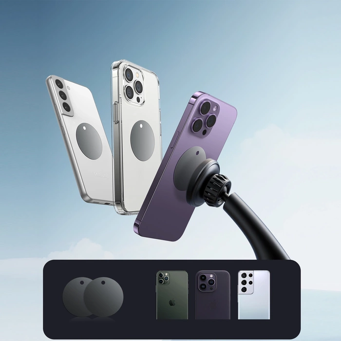 Joyroom samochodowy uchwyt magnetyczny do telefonu na kokpit/deskę rozdzielczą/szybę czarny (JR-ZS356)