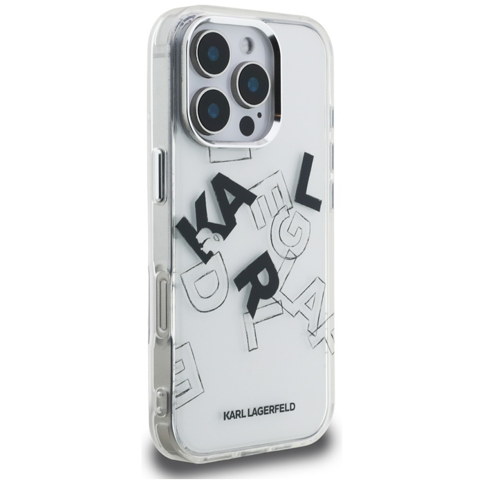 Etui Karl Lagerfeld IML Sketched Graphic do iPhone 16 Pro Max przezroczysty