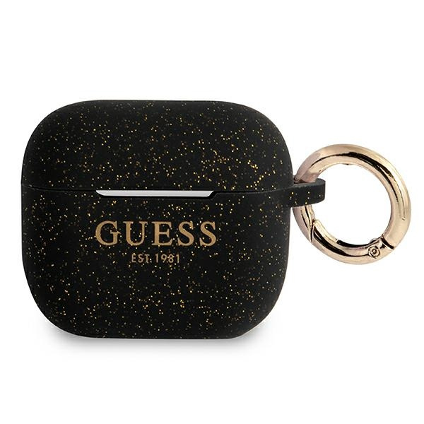 Etui GUESS Apple AirPods 3 Silicone Glitter Czarny Case