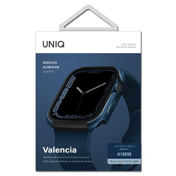 UNIQ etui Valencia Apple Watch Series 4/5/6/7/SE 40/41mm. niebieski/cobalt blue