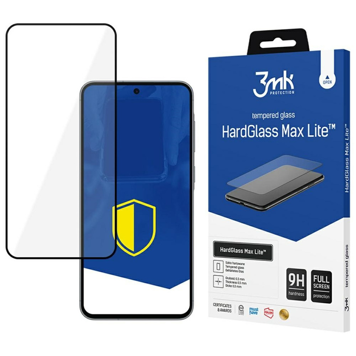 Szkło hartowane 3MK HardGlass Max Lite    do Samsung Galaxy A36/A56 czarny