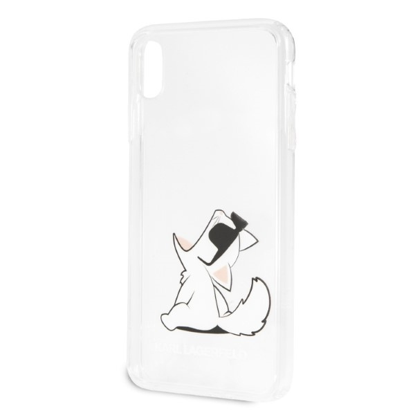 Etui KARL LAGERFELD Apple iPhone Xs Max Choupette Fun Bezbarwny Case