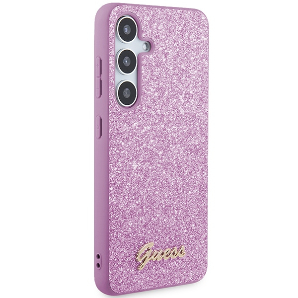 Etui Guess GUHCS24SHGGSHU Samsung Galaxy S24 S921 fioletowy/purple hardcase Glitter Script Case