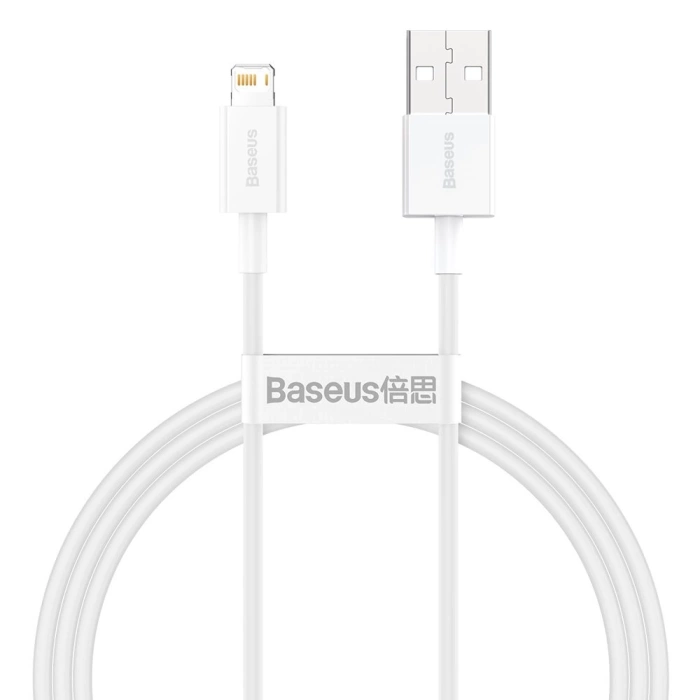 Kabel Baseus Superior USB - Lightning 2,4A 1 m Biały (CALYS-A02)