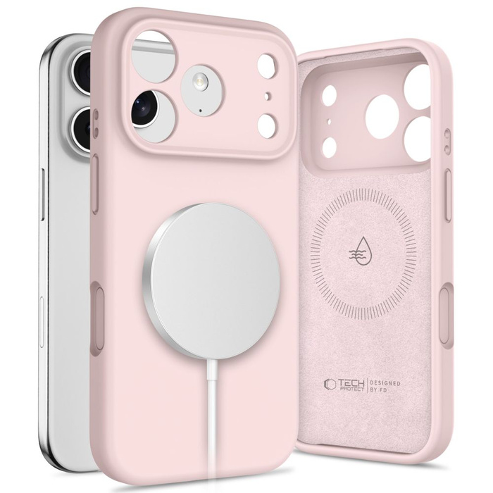 ETUI TECH-PROTECT IPHONE 17 PRO SILICONE MAGSAFE RÓŻOWE