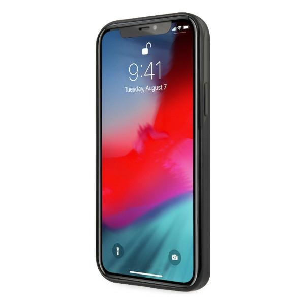 Etui MERCEDES Apple iPhone 12 Pro Max Silver Stars Pattern Czarny Hardcase