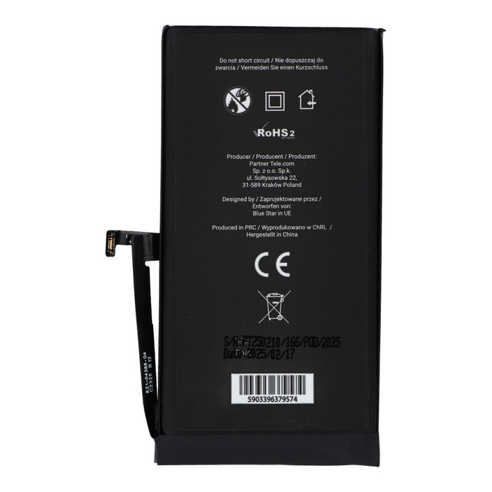 Bateria do iPhone 15 3349 mAh Blue Star HQ