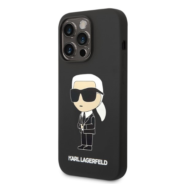 Etui KARL LAGERFELD Apple iPhone 14 Pro Max Silicone NFT Ikonik Magsafe Czarny Hardcase
