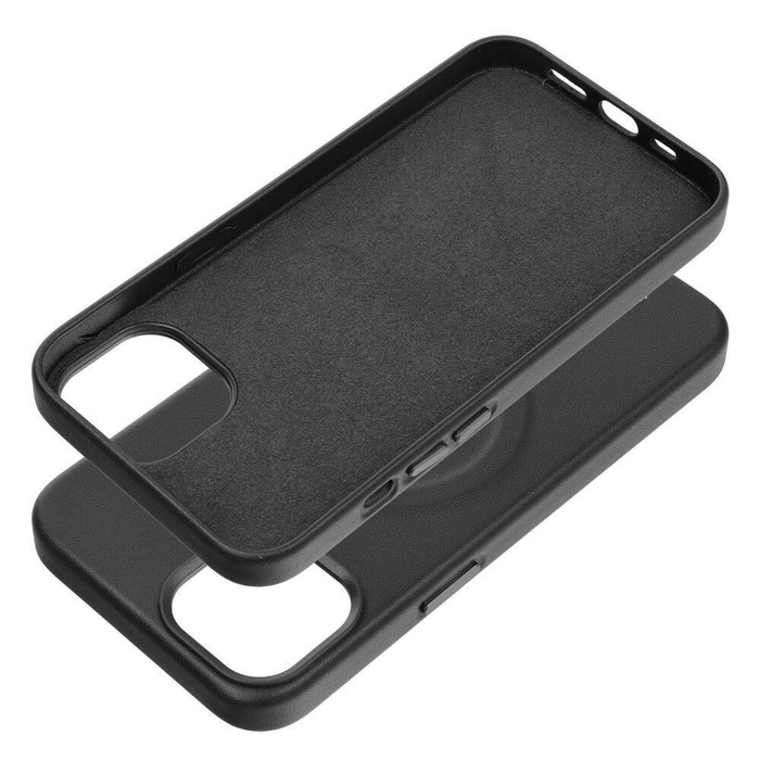 Futerał Roar Leather Mag Case kompatybilny z MagSafe - do iPhone 12 Pro Max Czarny