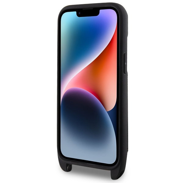 Etui Karl Lagerfeld KLHCP14SCSAKHPKK iPhone 14 6.1" hardcase czarny/black Crossbody Saffiano Monogram Ikonik Case