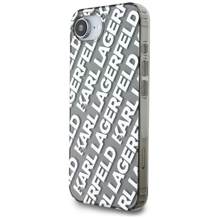 Etui Karl Lagerfeld IML Repeat Logo do   iPhone 16e srebrny