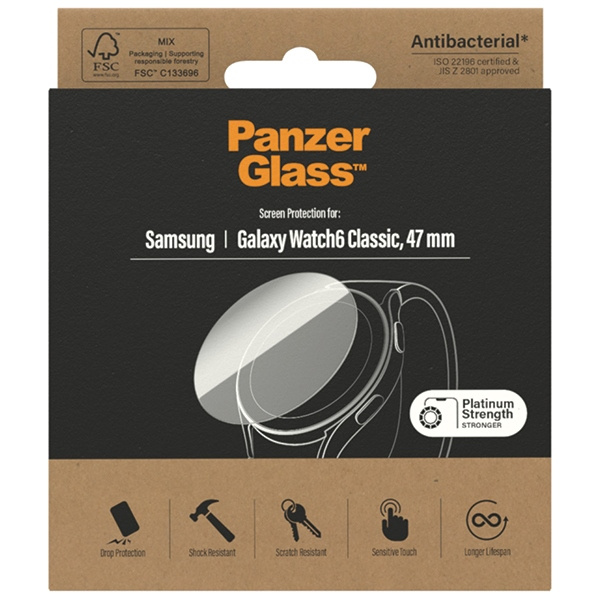 PanzerGlass Galaxy Watch 6 Classic 47mm Screen Protection Antibacterial 3684