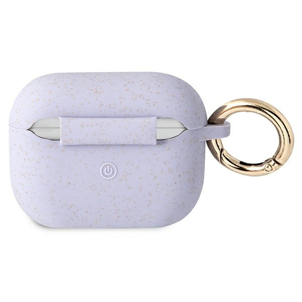 Etui GUESS Apple AirPods Pro Silicone Glitter Purpurowy Case