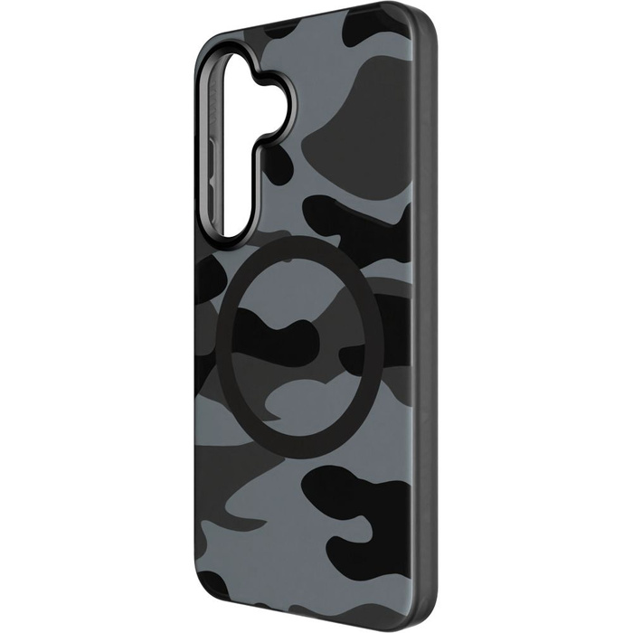Etui na Samsung S25 Forcell F-Protect Levels Dual Layer 4D technology zgodny z MagSafe Military Drop-Test black camo